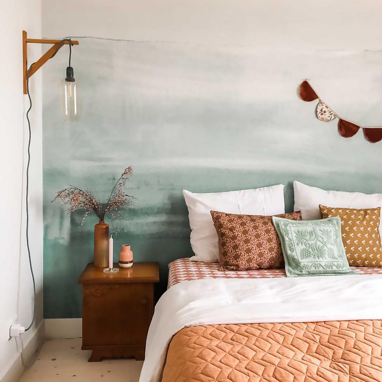 Galerie RB252 Day Dreamers Layered Green Mural RB252 Green Mural