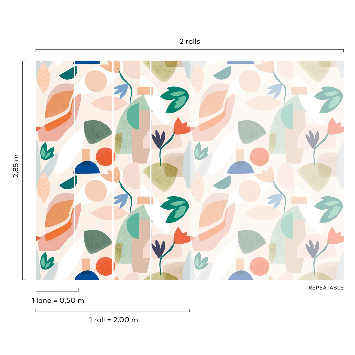 Galerie RB254 Day Dreamers Pieces Multi-colored Mural RB254 Multi-colored Mural