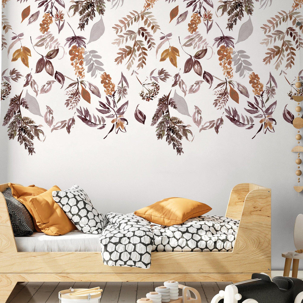 Galerie RB278 Day Dreamers Floral Brown Mural RB278 Brown Mural