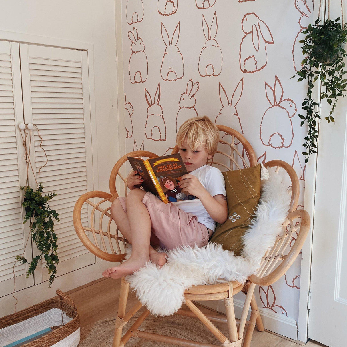 Galerie RB306 Day Dreamers Bunnies Beige Mural RB306 Beige Mural