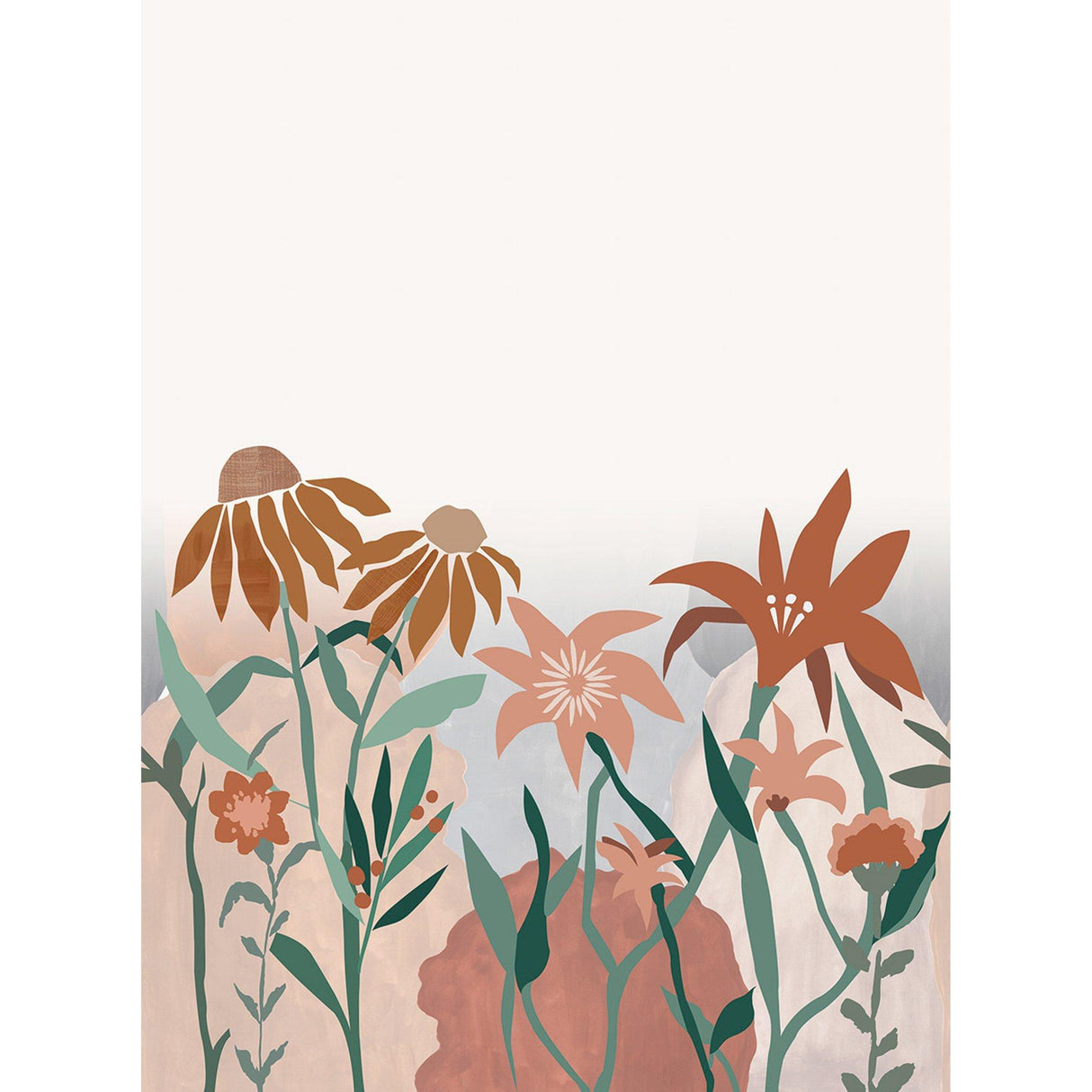Galerie RB303 Day Dreamers Flowers Multi-colored Mural RB303 Multi-colored Mural