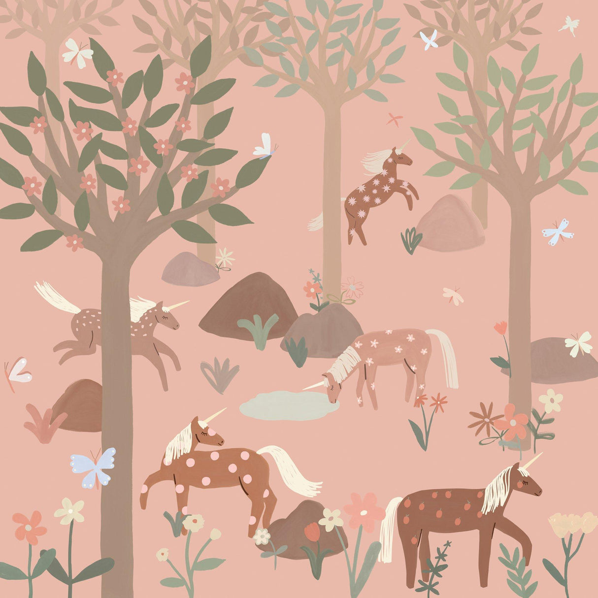 Galerie RB351 Day Dreamers Unicorn Pink Mural RB351 Pink Mural