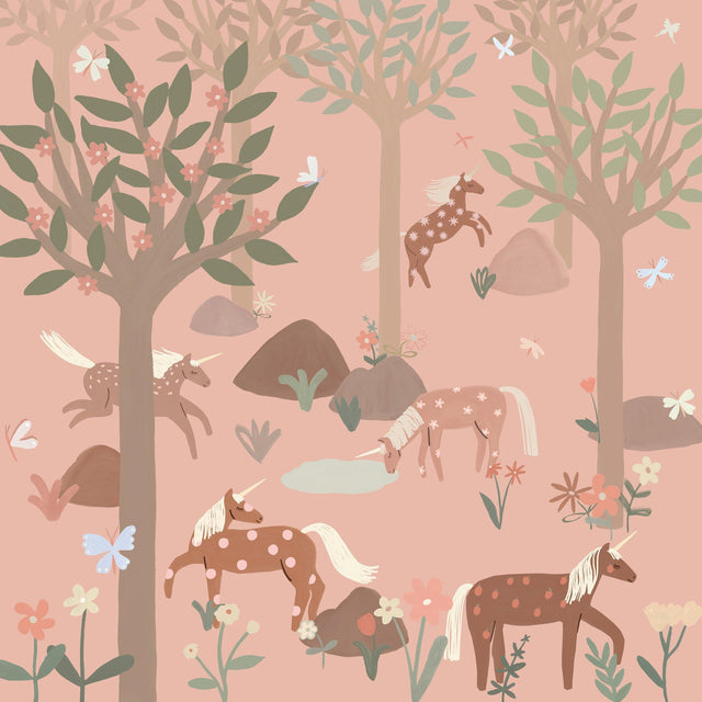 Galerie RB351 Day Dreamers Unicorn Pink Mural RB351 Pink Mural