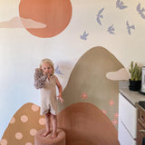 Galerie RB353 Day Dreamers Mountain Tops Multi-colored Mural RB353 Multi-colored Mural