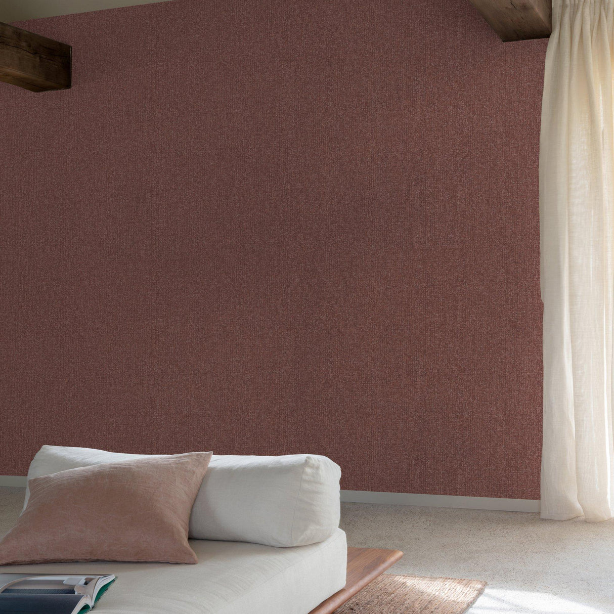 Galerie SF1111 Surfaces Stone plain Red Wallpaper SF1111 Red Wallpaper