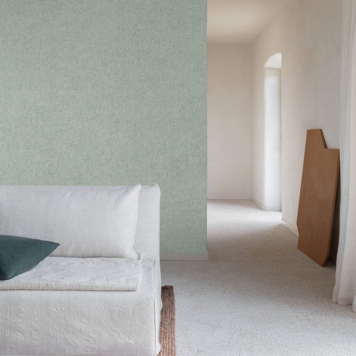 Galerie SF1212 Surfaces Faux Unis Natural Blue Wallpaper SF1212 Blue Wallpaper