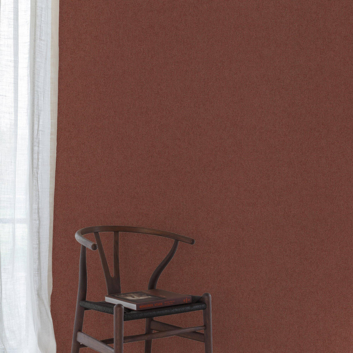 Galerie SF1221 Surfaces Faux Unis Natural Red Wallpaper SF1221 Red Wallpaper