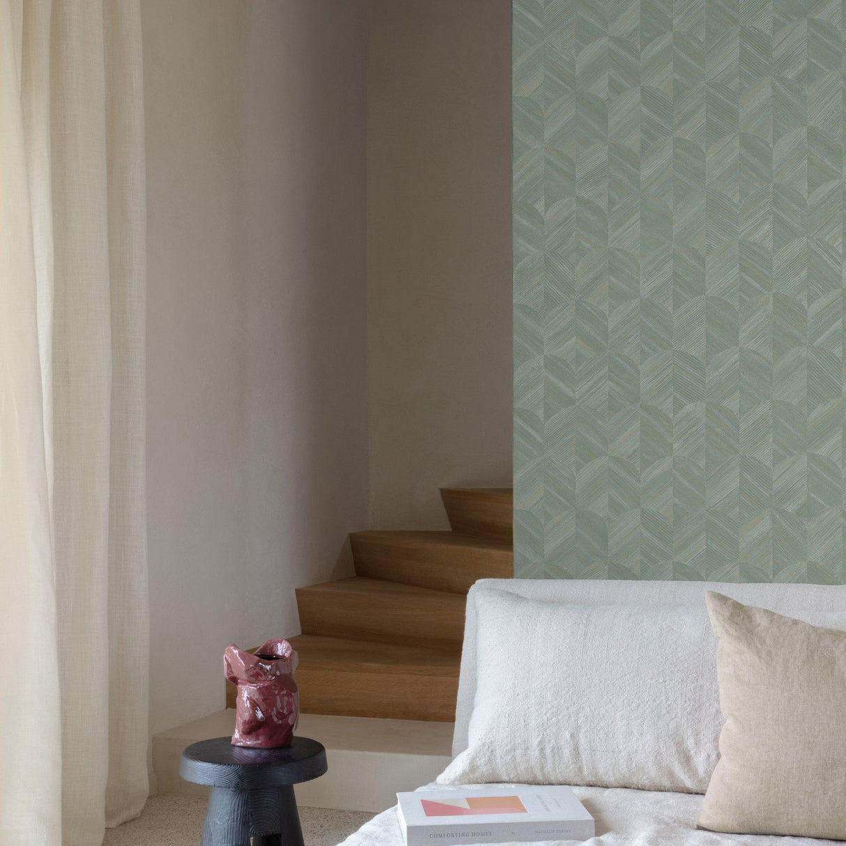 Galerie SF3212 Surfaces Geometric All-over Blue Wallpaper SF3212 Blue Wallpaper
