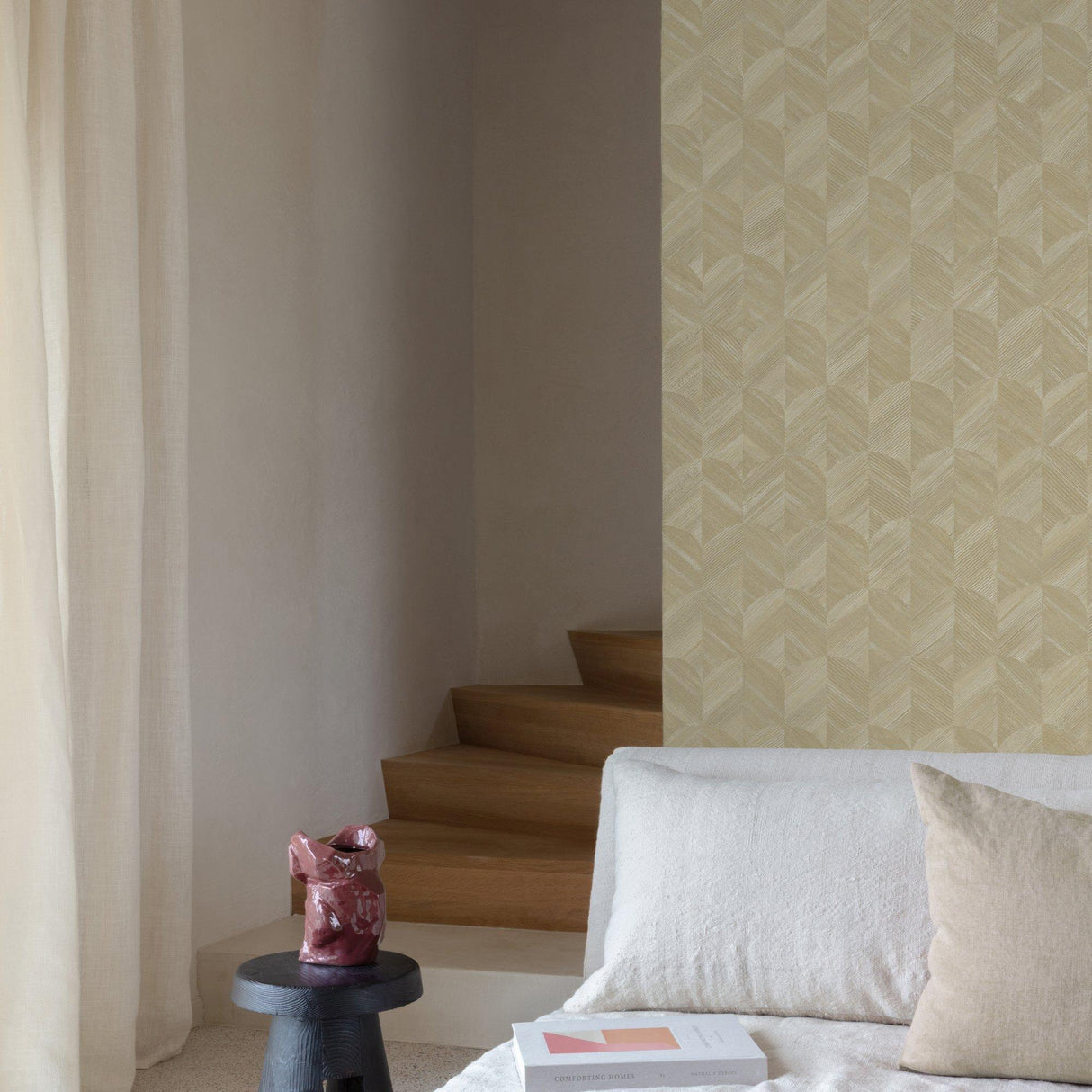 Galerie SF3217 Surfaces Geometric All-over Orange Wallpaper SF3217 Orange Wallpaper