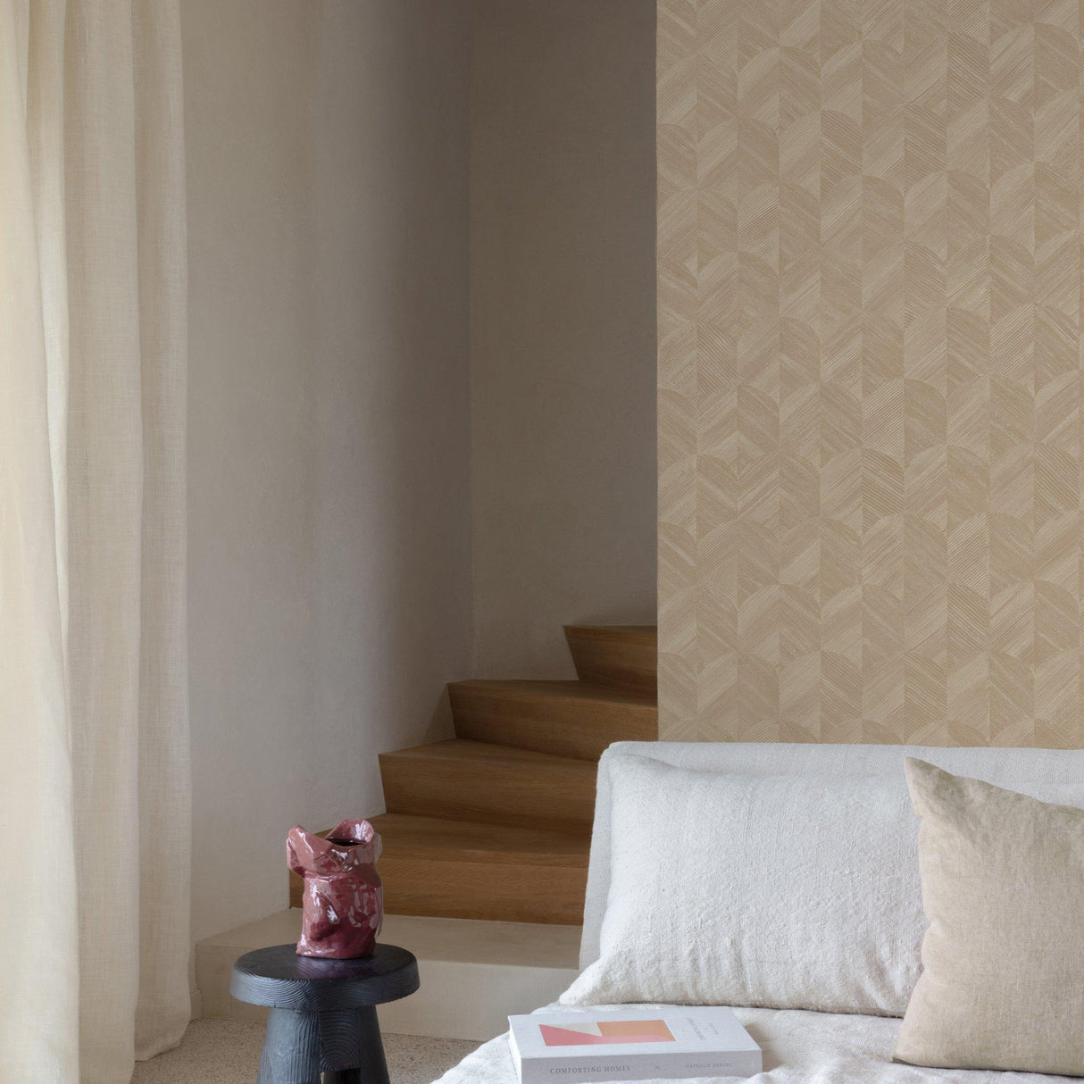 Galerie SF3229 Surfaces Geometric All-over Pink Wallpaper SF3229 Pink Wallpaper