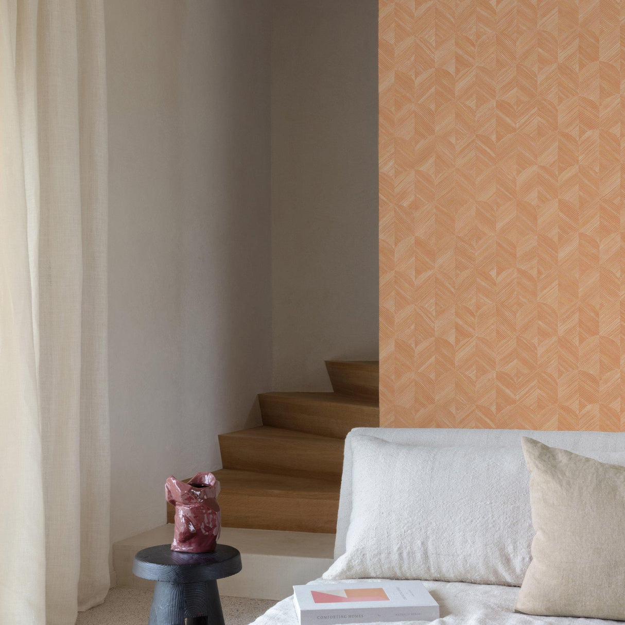 Galerie SF3228 Surfaces Geometric All-over Pink Wallpaper SF3228 Pink Wallpaper