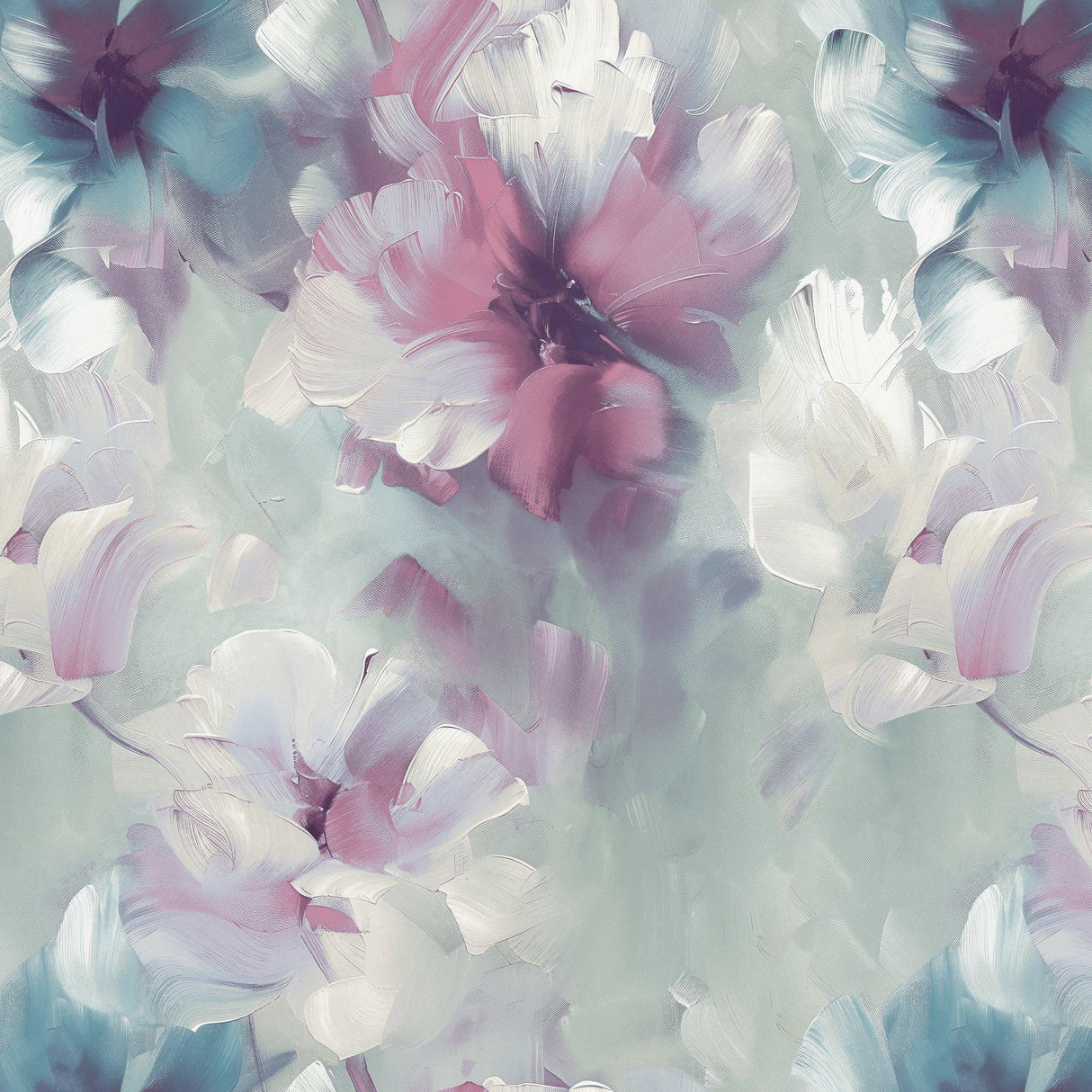 Galerie VE3004 Very Classical Floral All-over Blue Wallpaper VE3004 Blue Wallpaper