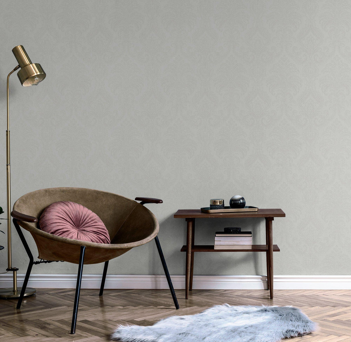 Galerie VE3201 Very Medallion All-over Print Grey Wallpaper VE3201 Grey Wallpaper