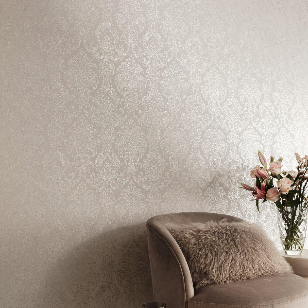 Galerie VE3204 Very Medallion All-over Print Beige Wallpaper VE3204 Beige Wallpaper