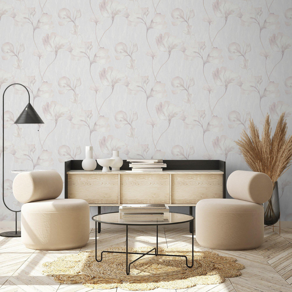 Galerie VE3301 Very Classical Floral All-over Pink Wallpaper VE3301 Pink Wallpaper
