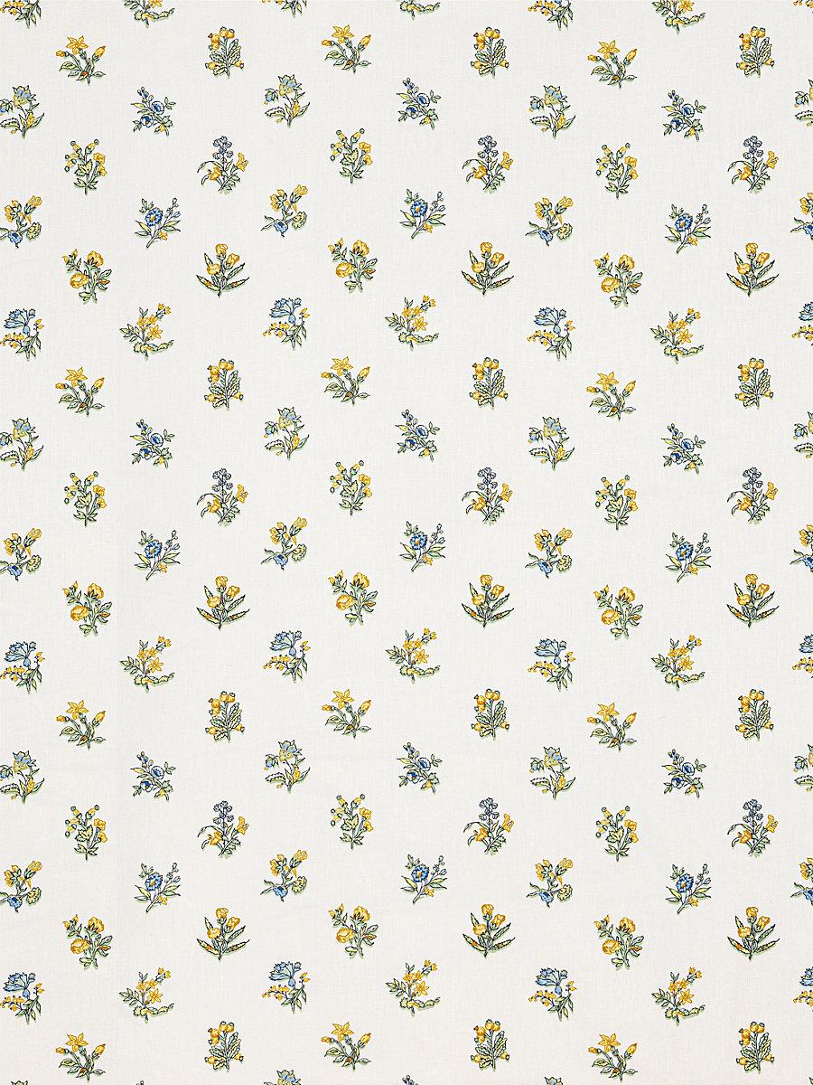 Scalamandre Summer Flora Print Golden Meadow Fabric