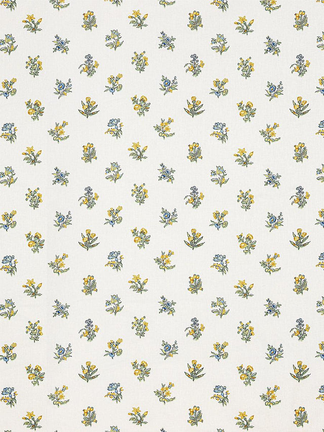 Scalamandre Summer Flora Print Golden Meadow Fabric