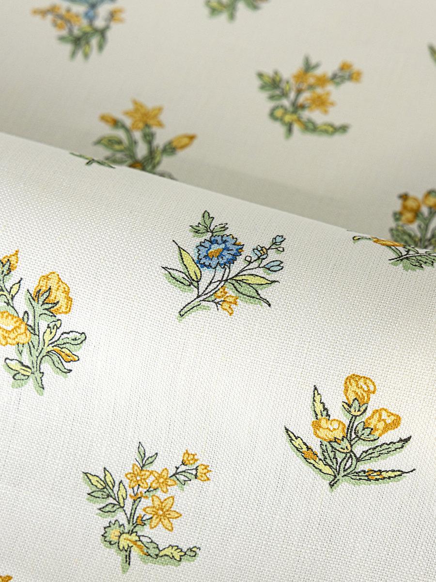 Scalamandre Summer Flora Print Golden Meadow Fabric