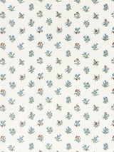 Scalamandre Summer Flora Print Cobalt Rouge Fabric