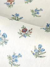 Scalamandre Summer Flora Print Cobalt Rouge Fabric