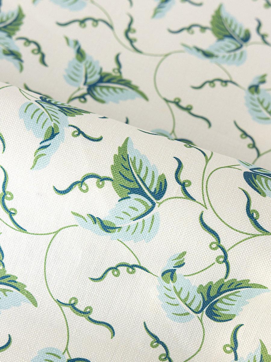 Scalamandre Angle Leaf Print Sky Garden Fabric