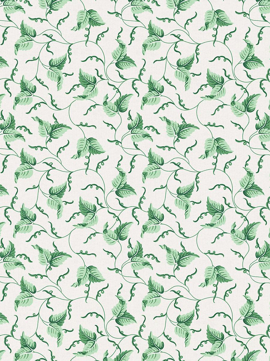 Scalamandre Angle Leaf Print Jade Fabric