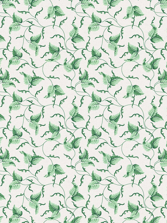 Scalamandre Angle Leaf Print Jade Fabric