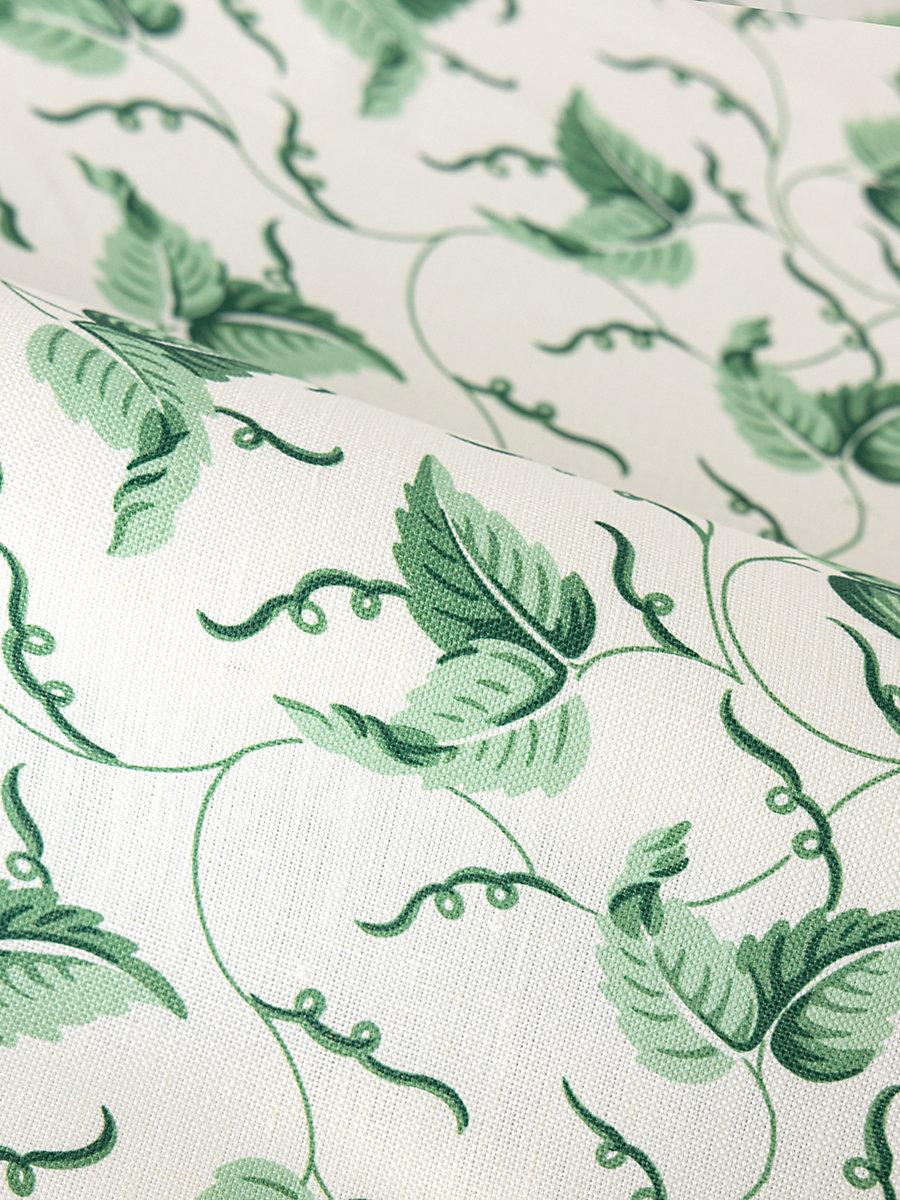 Scalamandre Angle Leaf Print Jade Fabric