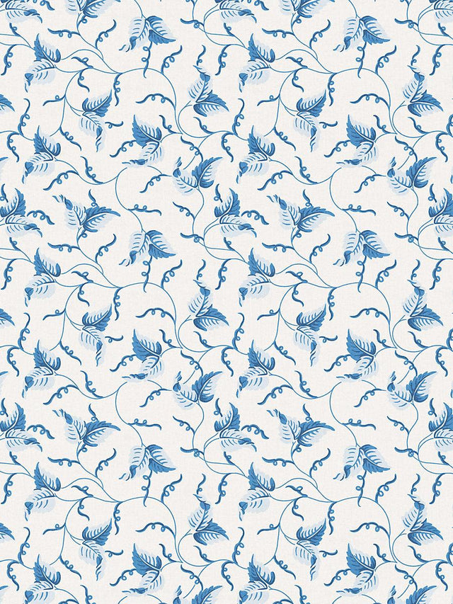 Scalamandre Angle Leaf Print Cobalt Fabric