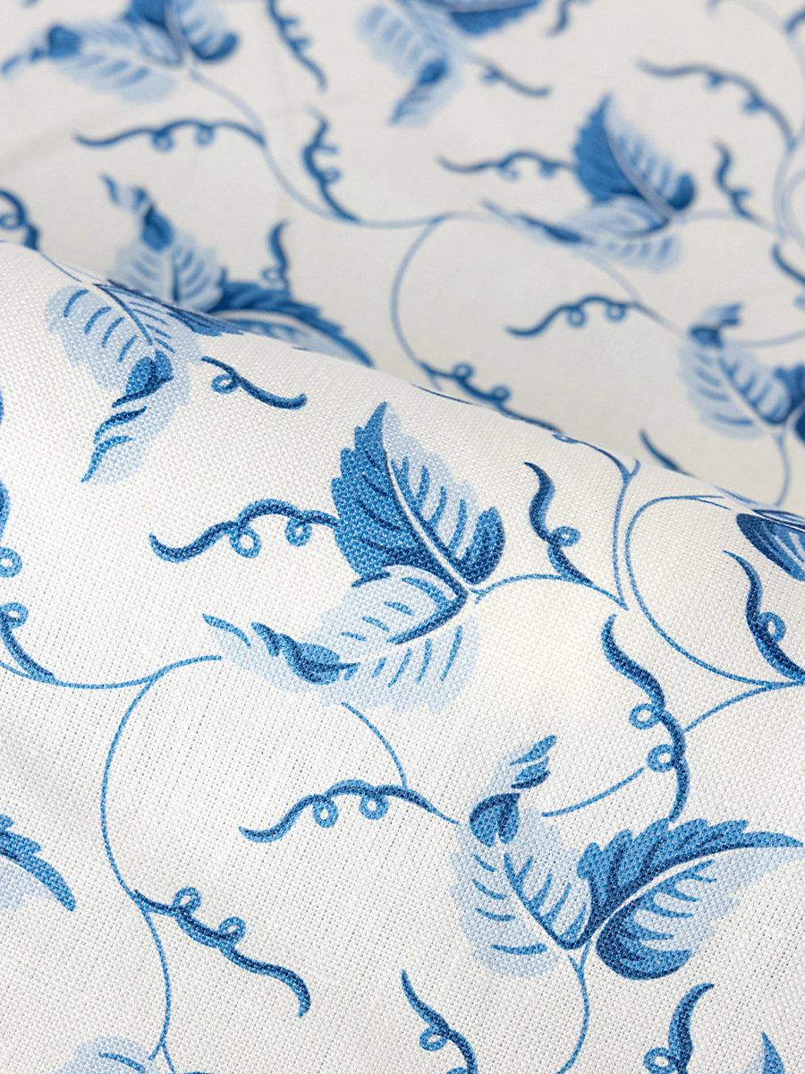 Scalamandre Angle Leaf Print Cobalt Fabric