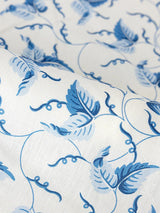 Scalamandre Angle Leaf Print Cobalt Fabric