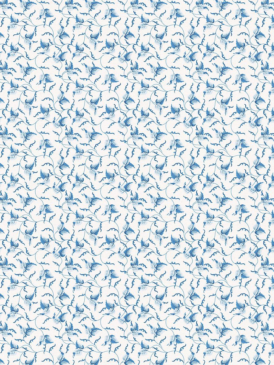 Scalamandre Angle Leaf Print Cobalt Fabric