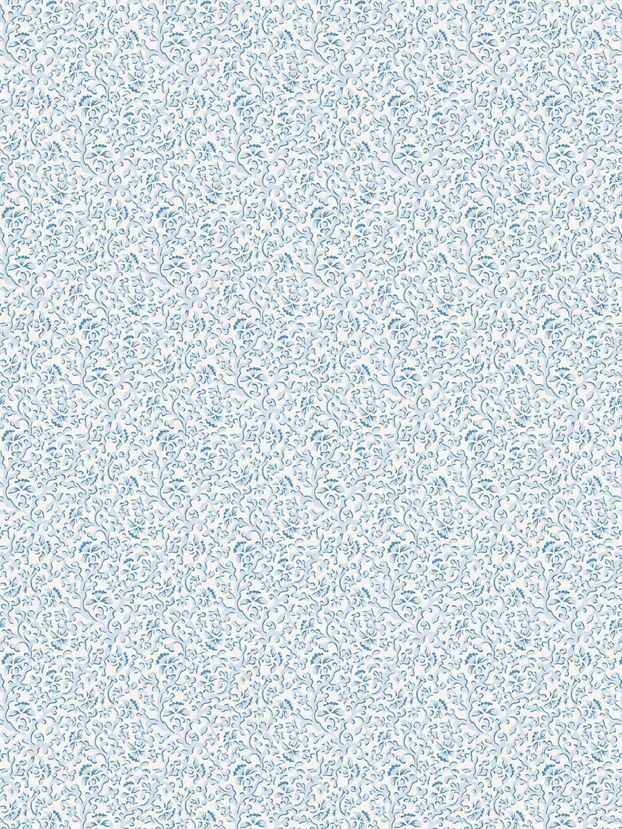 Scalamandre Bandbox Print Misty Blue Fabric