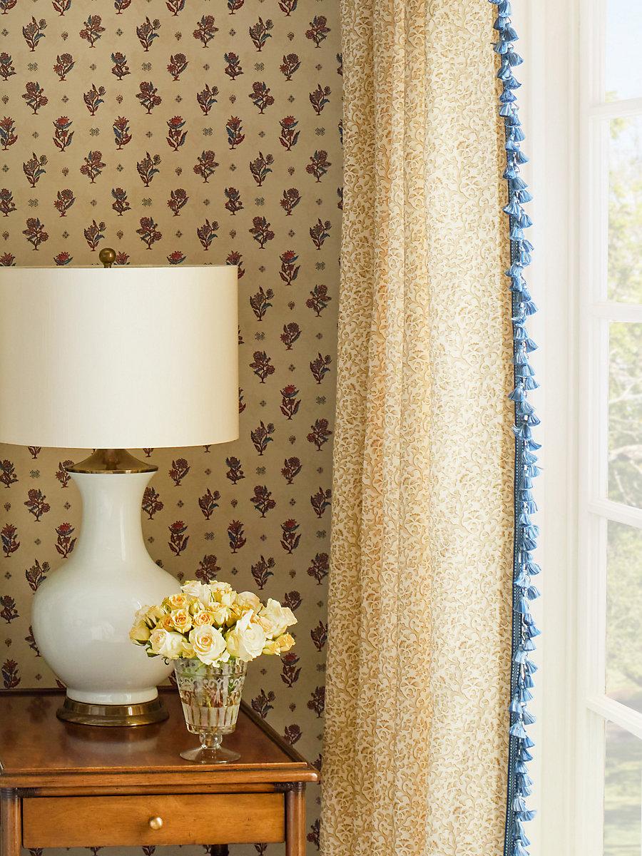 Scalamandre Bandbox Print Hazelnut Fabric