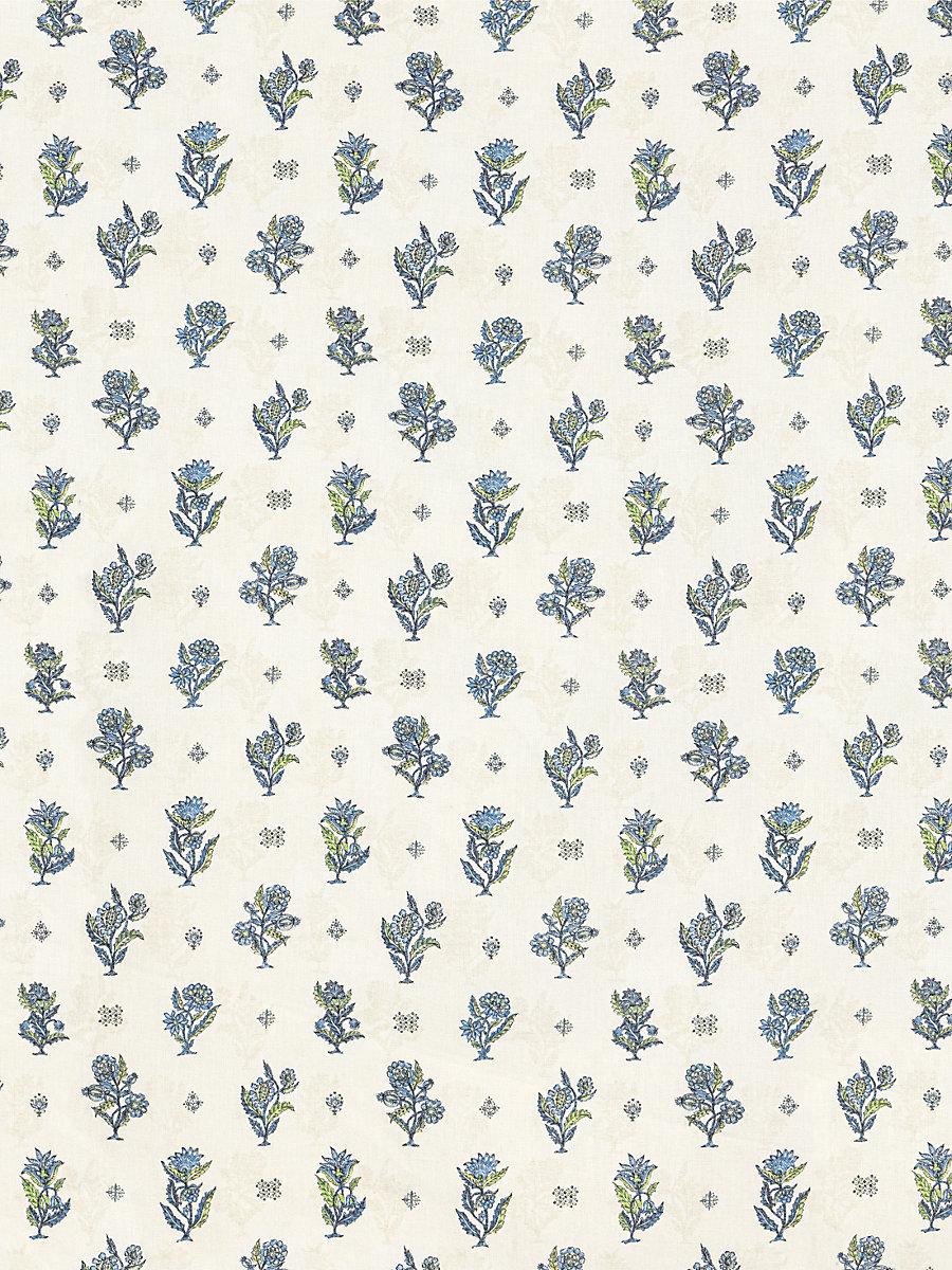 Scalamandre Calico Print Lapis Olive Fabric