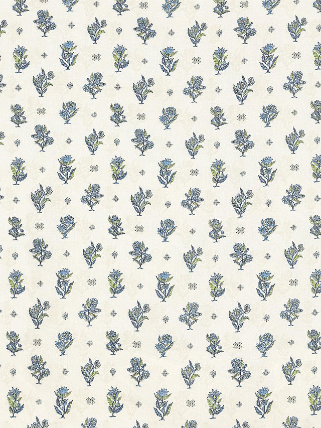 Scalamandre Calico Print Lapis Olive Fabric