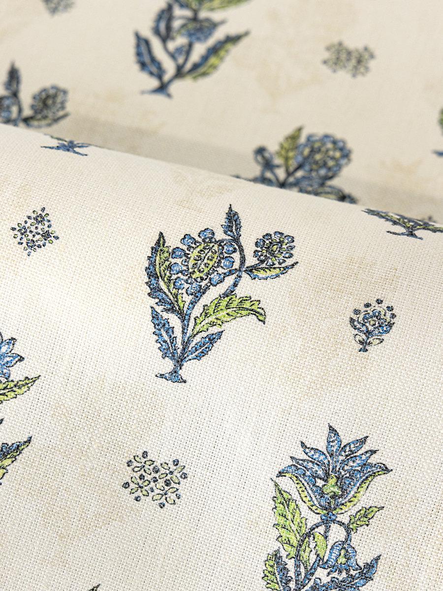 Scalamandre Calico Print Lapis Olive Fabric