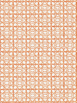 Scalamandre Ormond Fret Print Tangerine Fabric