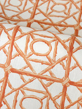 Scalamandre Ormond Fret Print Tangerine Fabric
