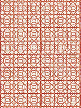 Scalamandre Ormond Fret Print Lacquer Red Fabric
