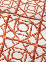 Scalamandre Ormond Fret Print Lacquer Red Fabric