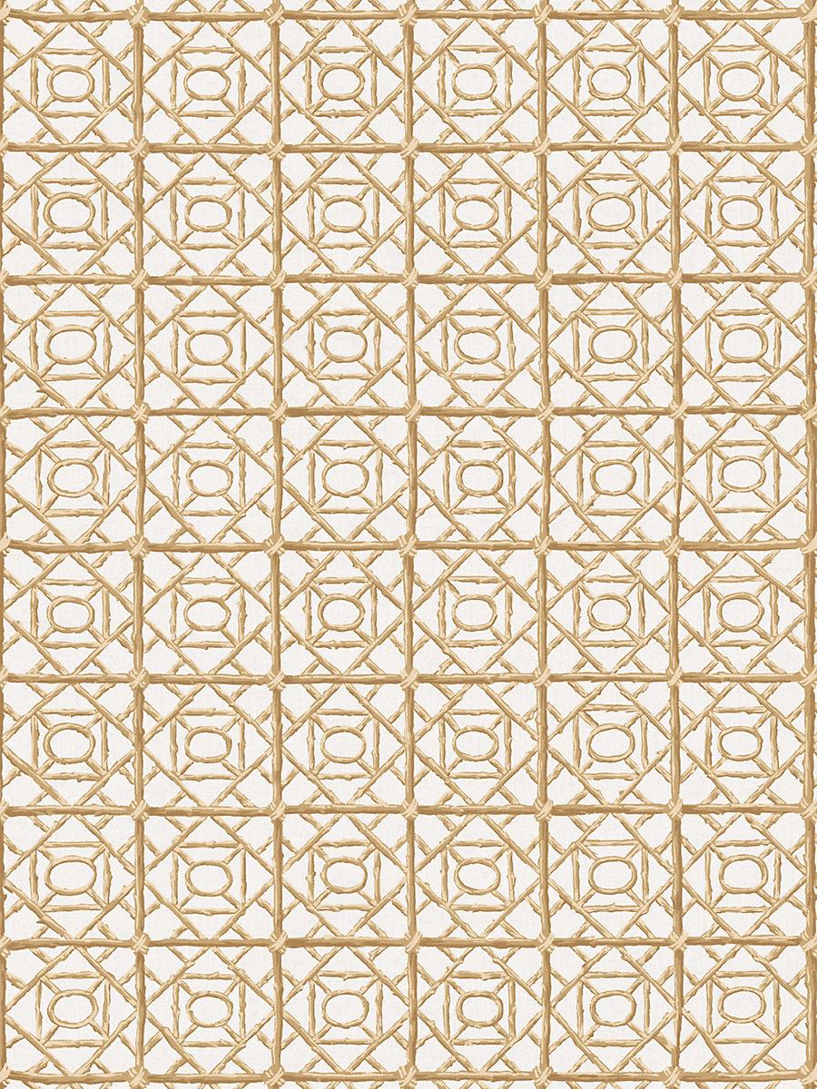 Scalamandre Ormond Fret Print Twine Fabric
