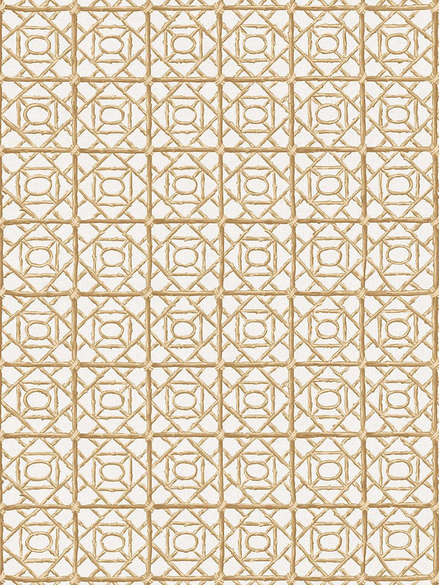 Scalamandre Ormond Fret Print Twine Fabric