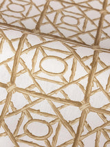Scalamandre Ormond Fret Print Twine Fabric