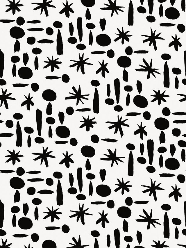 Hinson Miro Wallcovering Ebony Wallpaper