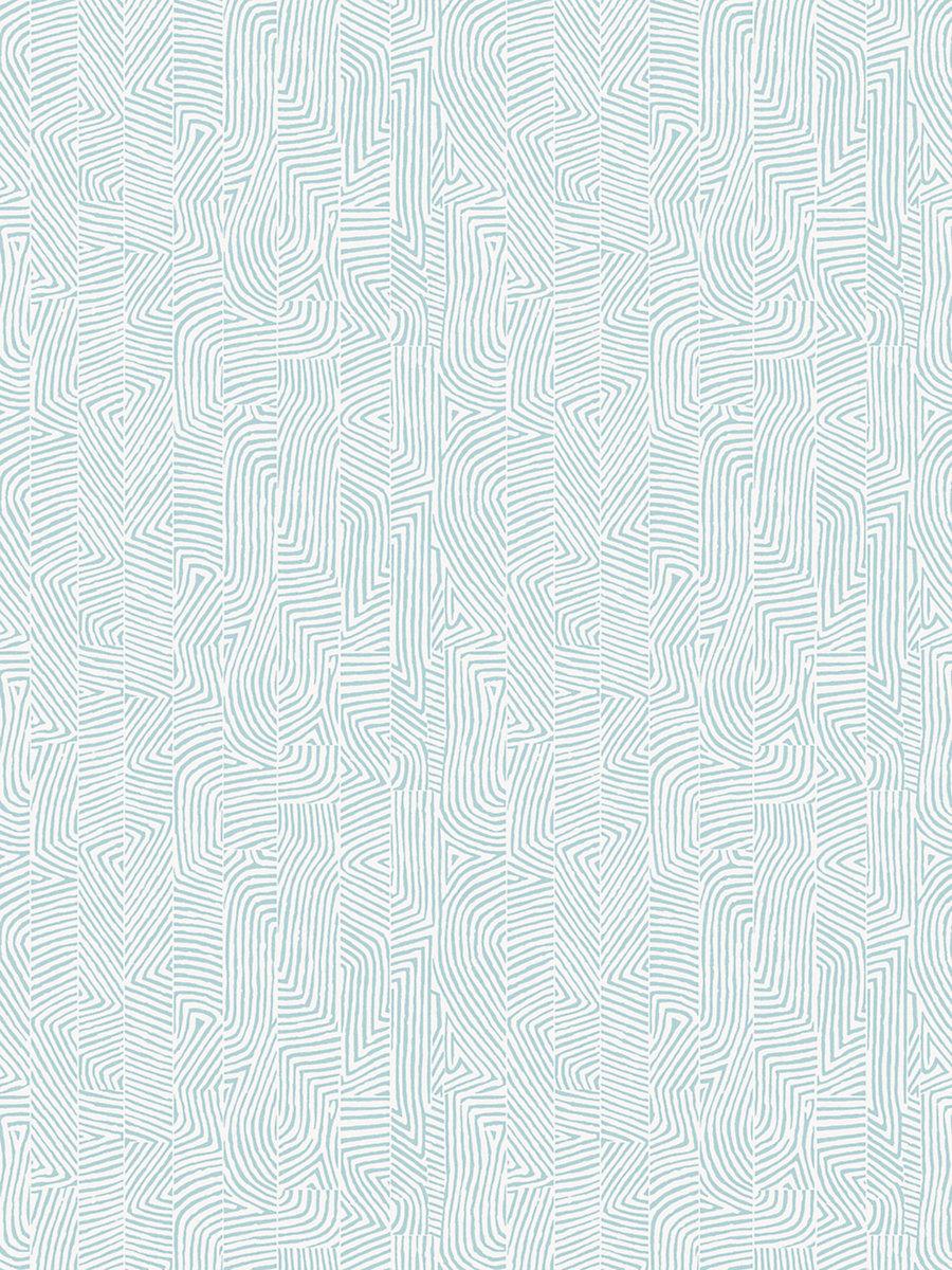Hinson Combed Stripe Wallcovering Aqua Wallpaper