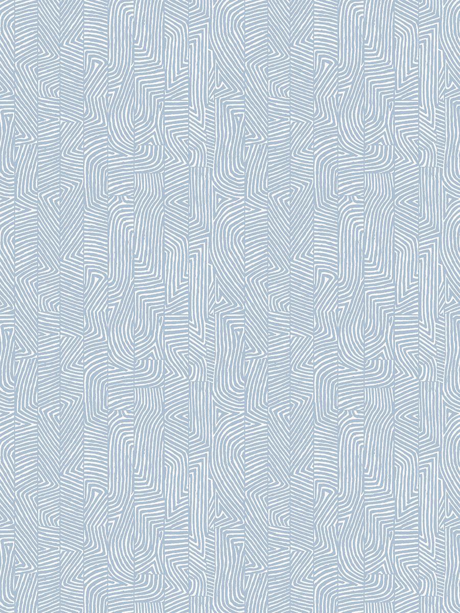 Hinson Combed Stripe Wallcovering Chambray Wallpaper