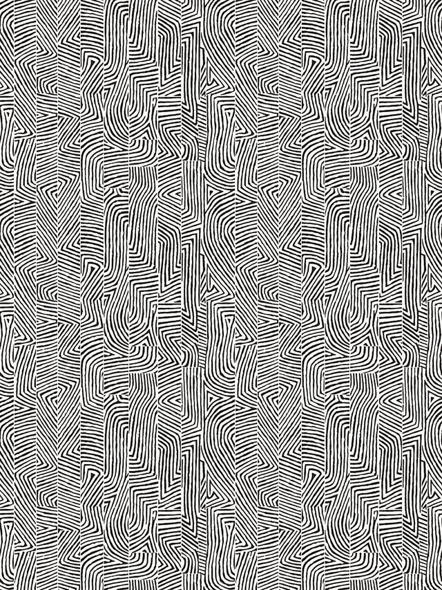 Hinson Combed Stripe Wallcovering Ebony Wallpaper