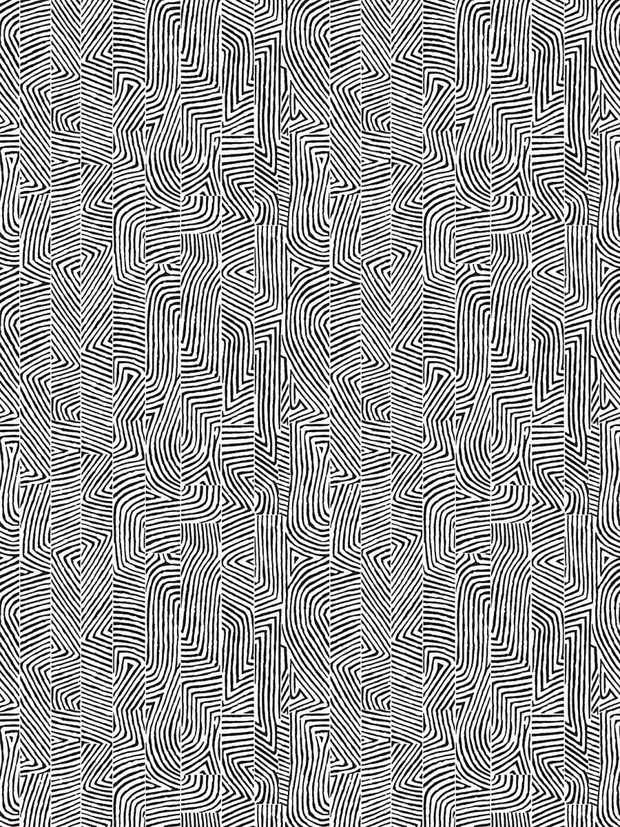 Hinson Combed Stripe Wallcovering Ebony Wallpaper