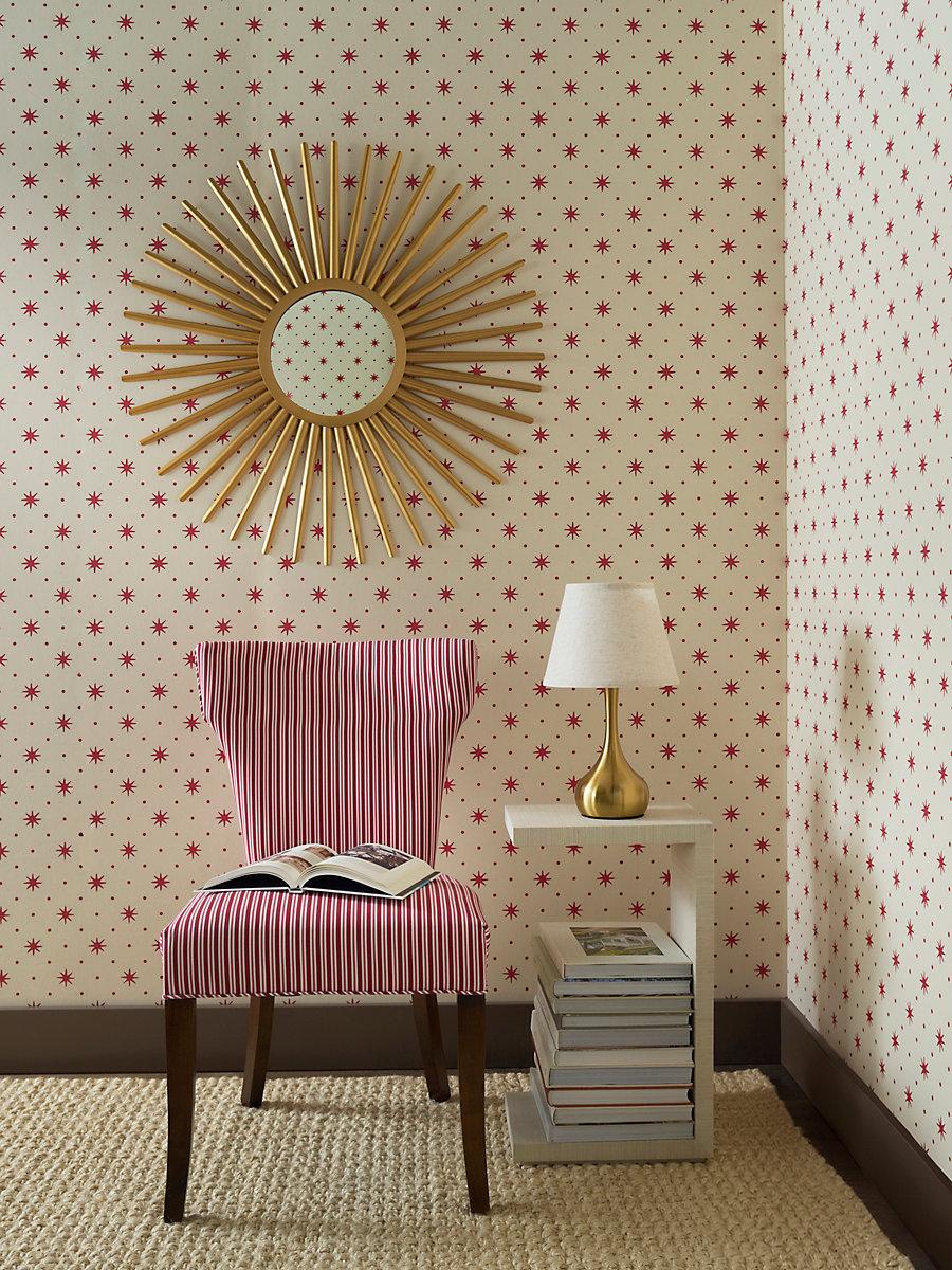 Hinson Grand Trixie Wallcovering Red Wallpaper
